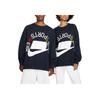 Nike Solid Color Letter Pattern Print Crew Neck Sweater Men Sweater Navy-Blue AR1622-475