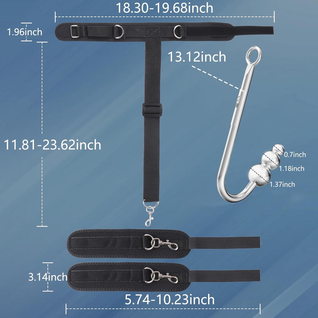 Anal Hook Set  Sex Bondage Adjustable Behind Back Restraints Bondage Sex Toys for Couples Adult SM Game Sex Restraints