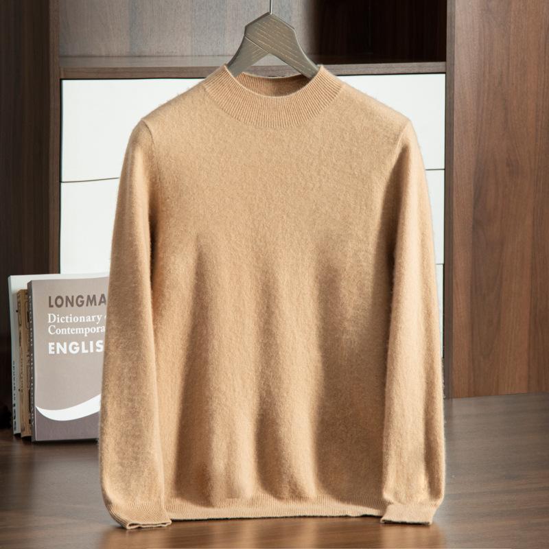 New cashmere sweater semi-turtleneck bottoming pullover sweater cashmere knitting