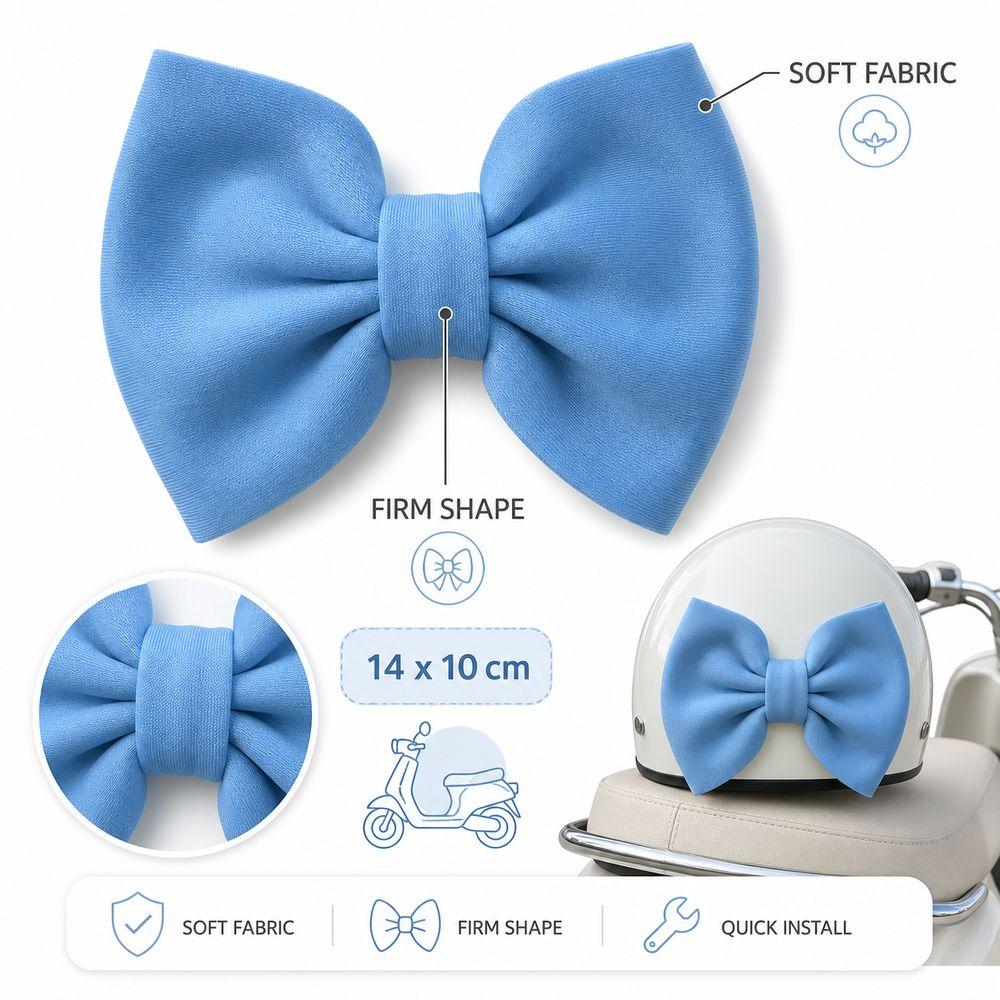 Fabric Motorcycle Helmet Bow Lightweight Electric Bike Tail Decor Electric Bike Tail