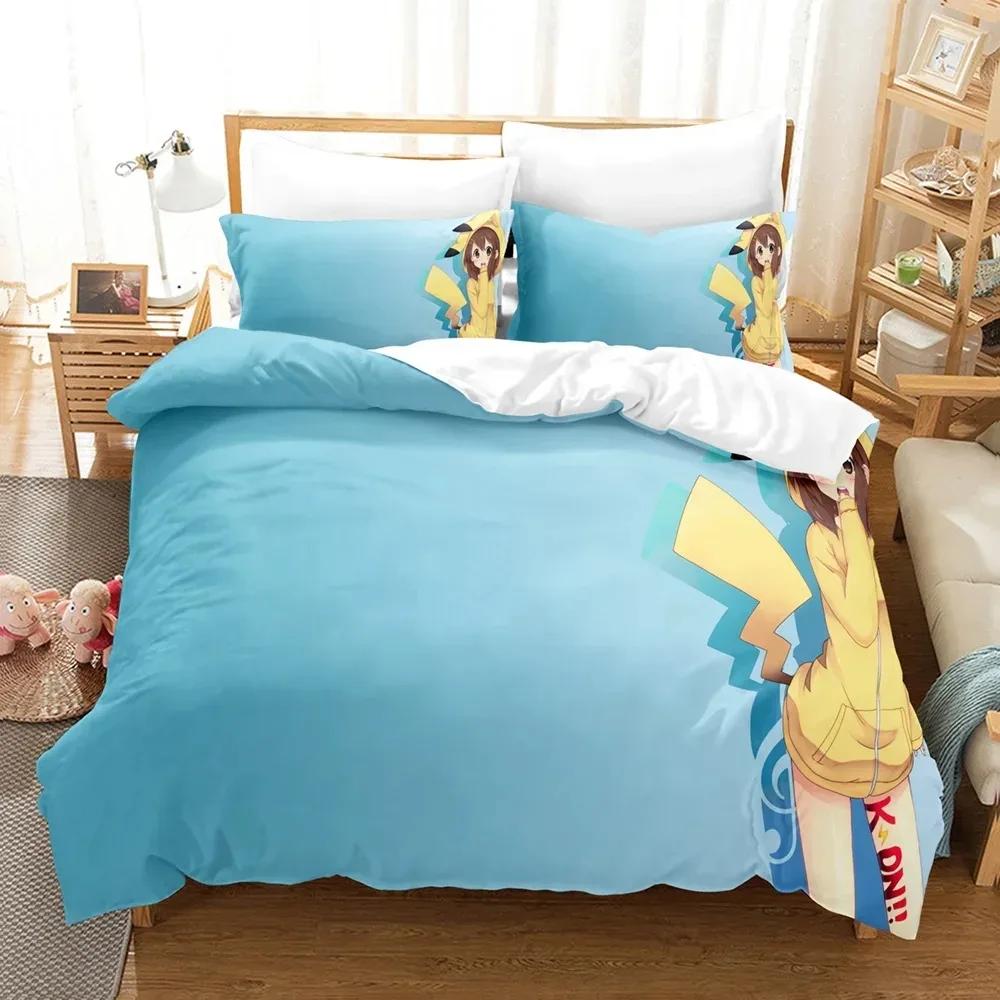 3D En flicka med en mjuk röst Sängkläder Påslakanset med örngott Twin Full Queen King Sängkläder Sänglinne Hemtextil