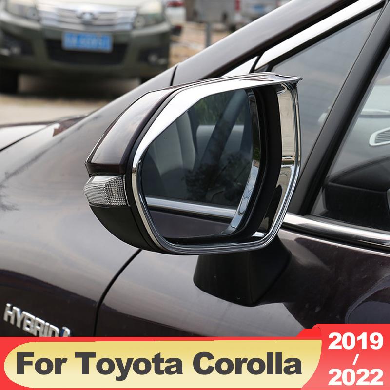 For Toyota Corolla - 2022 E210 12th ABS Car Rearview Mirror Eyebrow Shield Cover Trims Stickers Decoration Accessories