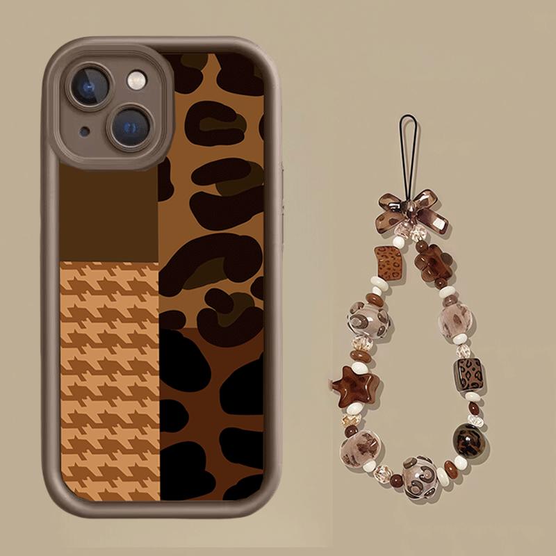 Fashion Retro Leopard Bracelet Chain Case For Motorola Moto G22 G32 G52 G30 G53 G15 G14 G60 G35 G24 E14 E13 E32 E22 E40 G9 Play