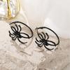 Black Color Halloween Earrings Gold Color Hoop Dangle Earrings New Spider Earrings