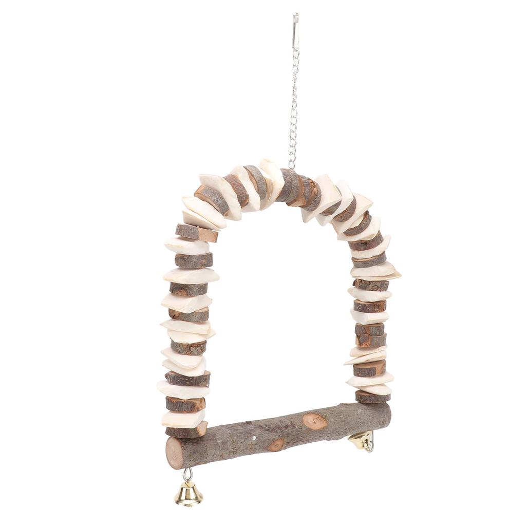 Bird Swing Toy Hanging Swing Perch Stand for Small Parakeets Parrots Birds and CockusesL