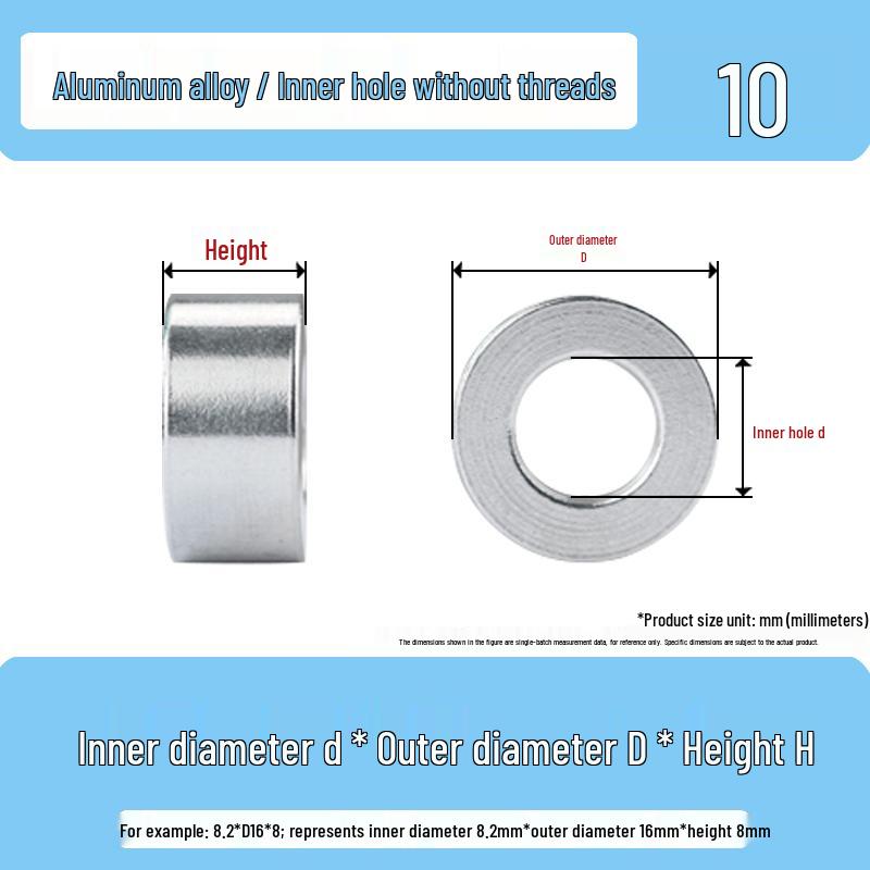 Dichtungs- und Buchsensatz aus Aluminiumlegierung - Verdickte Isoliersäule mit runden und flachen Unterlegscheiben (M6, M8, M10, M12)