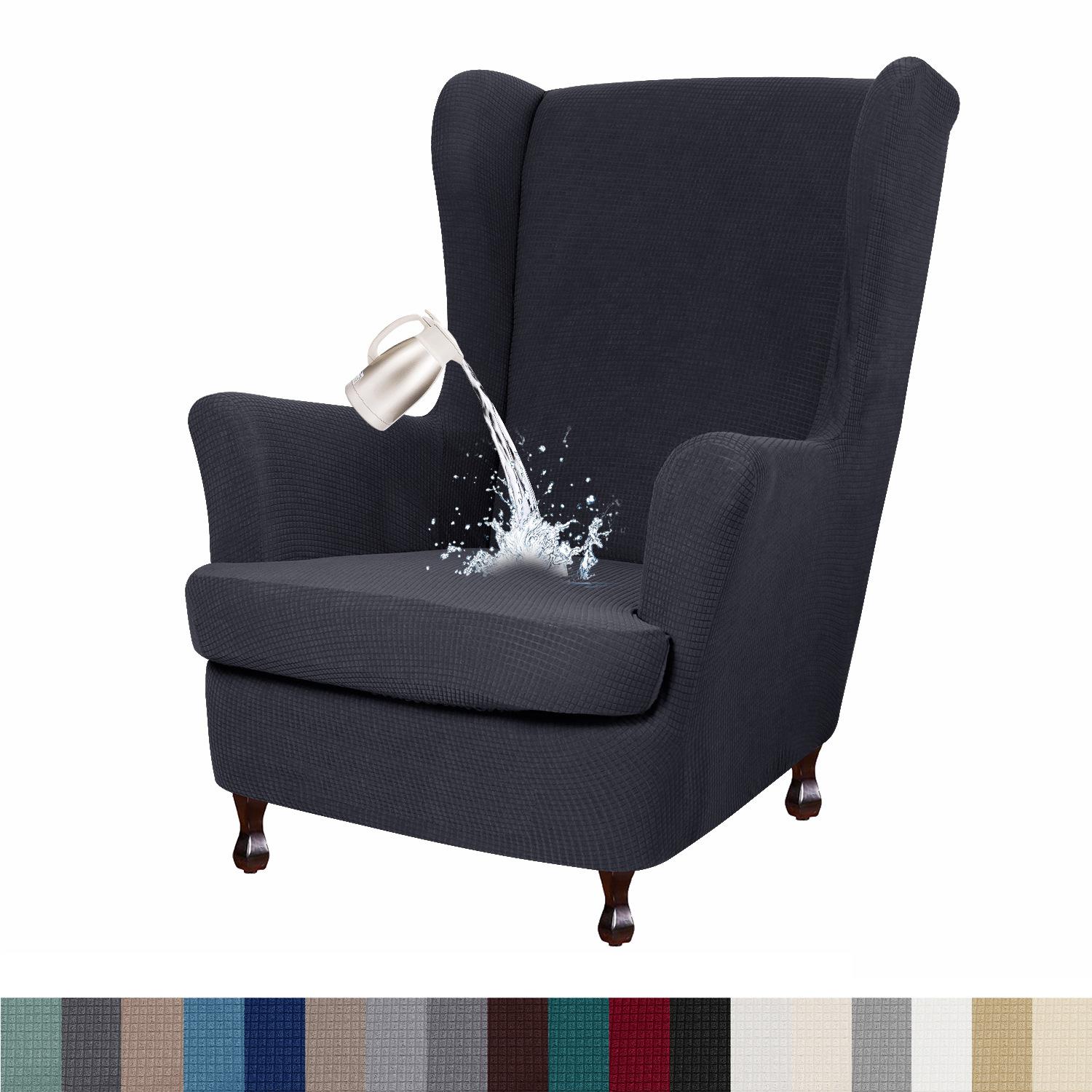 

Водонепроникний чохол для крісла Wingback 2 шт. Еластична тканина спандекс Wingback крісло чохол Wingback крісло чохол з еластичним дном для вітальні спальні W33xD36xH45inch
