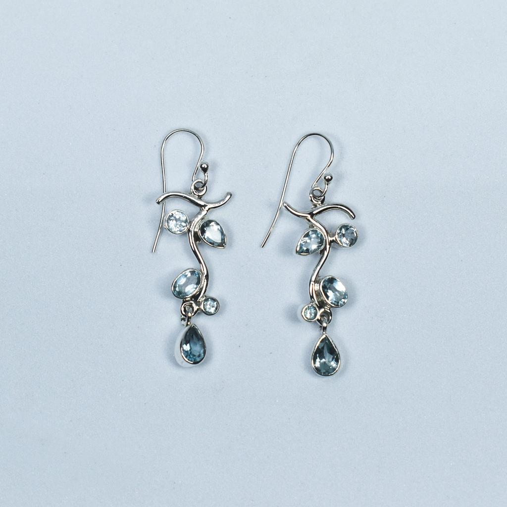 Sterling Silver Tree Branch Earrings: Dainty Handmade Dangle Jewelry