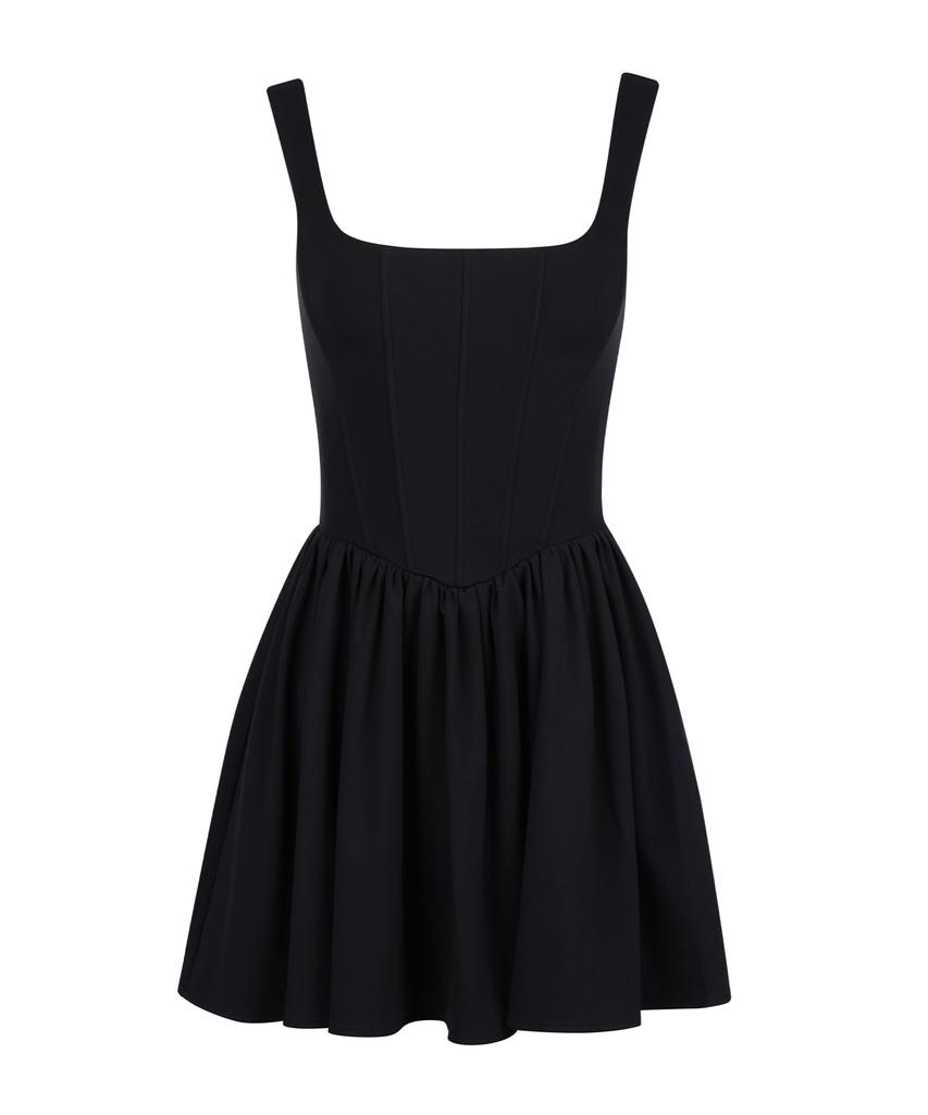 YOUHEE Basic Corset Dress Black