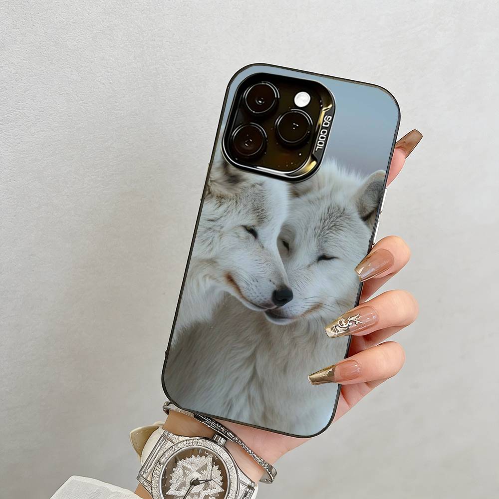 

wolf Phone Case For iPhone 17,16,15,14,13,12,11 Plus,Pro Max,XS,Colorful Silver Phone case Funda Cover iPhone14