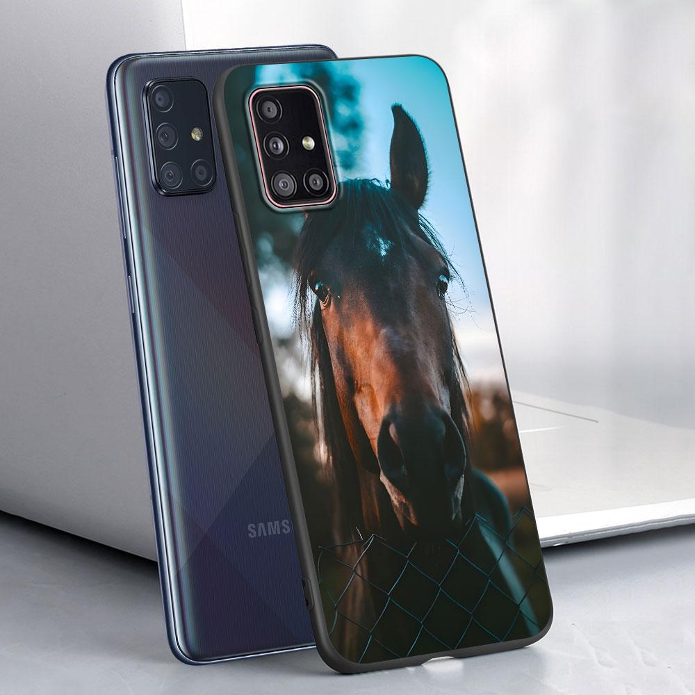 Horse Case for Samsung Galaxy A51 A53 A54 A31 A52 A12 A13 A21s A22 A32 A11 A22 A33 A41 A52s A73 A14 A24 TPU Phone Cover