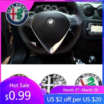 Para Alfa Romeo 2026 Pegatina Caliente 1 Ud. 40 mm Insignia Pegatina Logo Volante Coche para Alfa Romeo Mito Giulia Giulietta 147 156 166