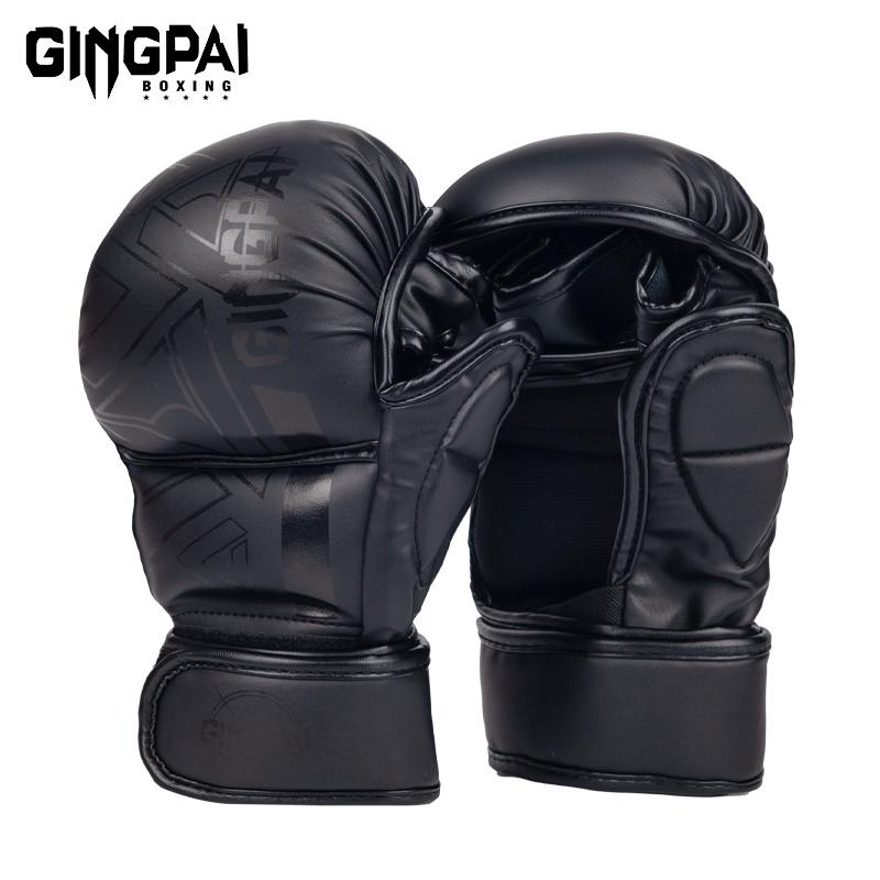 

GINGPAI Professional MMA Boxing Gloves Sanda Half Finger Gloves Fighting Muay Thai Women Men Children Training Adult Sandbag S