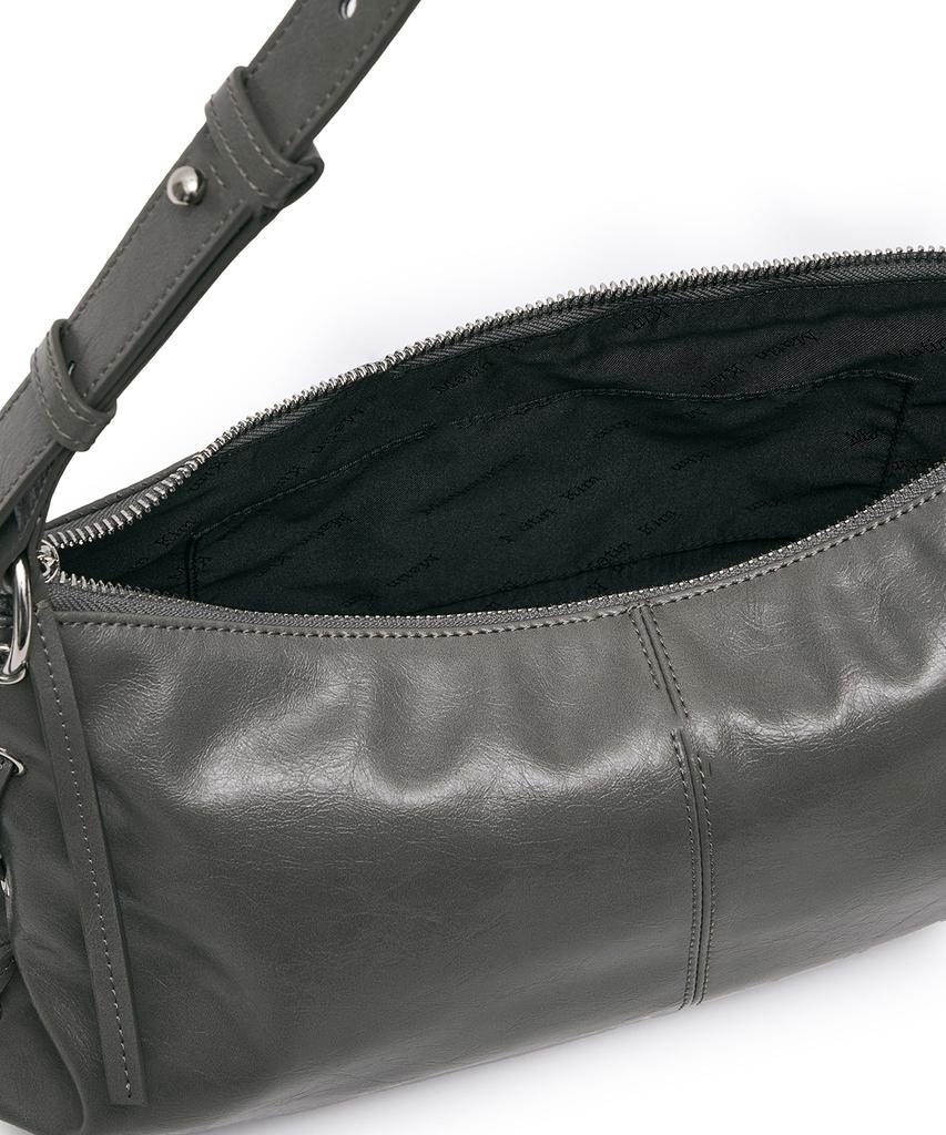 Matin Kim Eyelet Shirring Shoulder Bag In Gray
