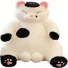 Lazy Cat Plush Toy 13.7In with Ball Cat Stuffed Animal Plush Fat Cat Plush Toy, Birthday for Boys and Girls,Black