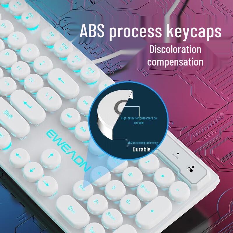 Qianxingzhe GX330 Wired Retro Punk Gaming Mechanical Keyboard