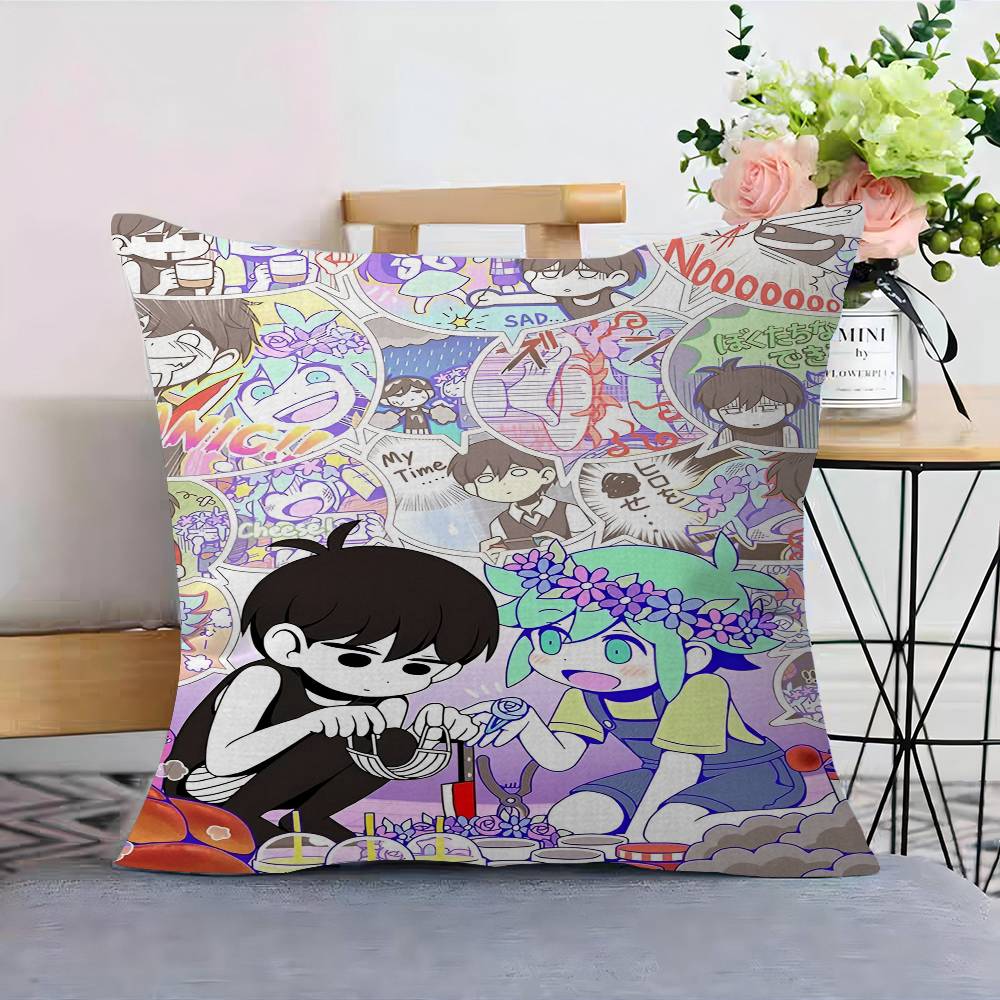 Anime Game Omori Pillow Cushion Cover Pillowcase Living Room Sofa Home Decor Customized