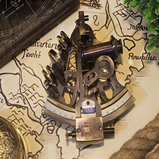 Brass Sextant Navigational Tool for Astronomy and Marine Navigation Maritime Nautical Sextant  Marine