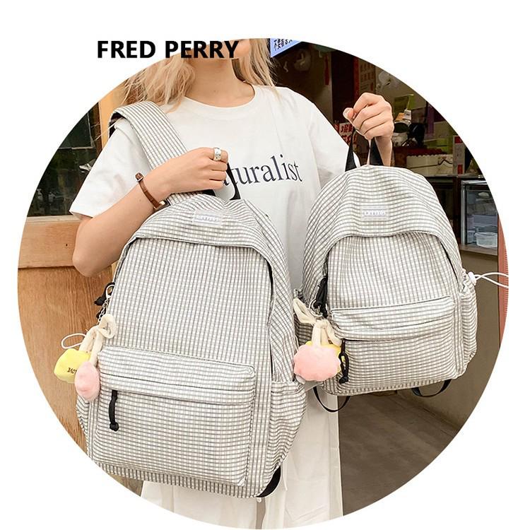 

2025 Plaid Japanese Style Backpack for College Girls - Cute, Versatile, Casual Travel Bag Small without charms фиолетовый