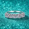 925 Sterling Silver Moissanite Princess Five-Star Stackable Women's Ring