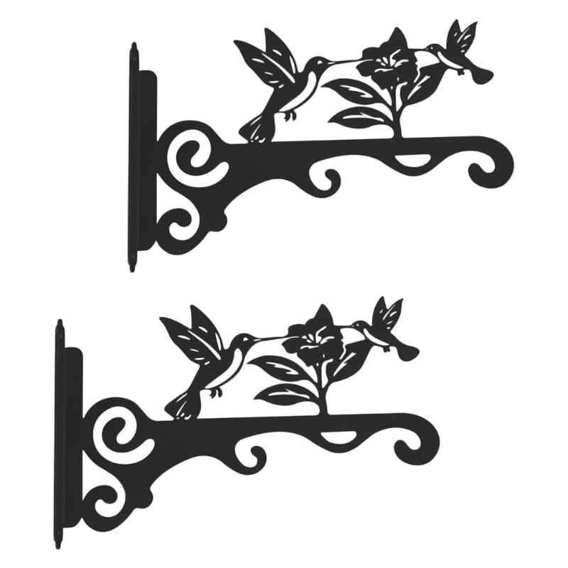 

Pack of 2 Practical Bird Wall Hooks for Hanging Plant Baskets Bird Feeders Wind Chimes Home or Garden Hangers 1