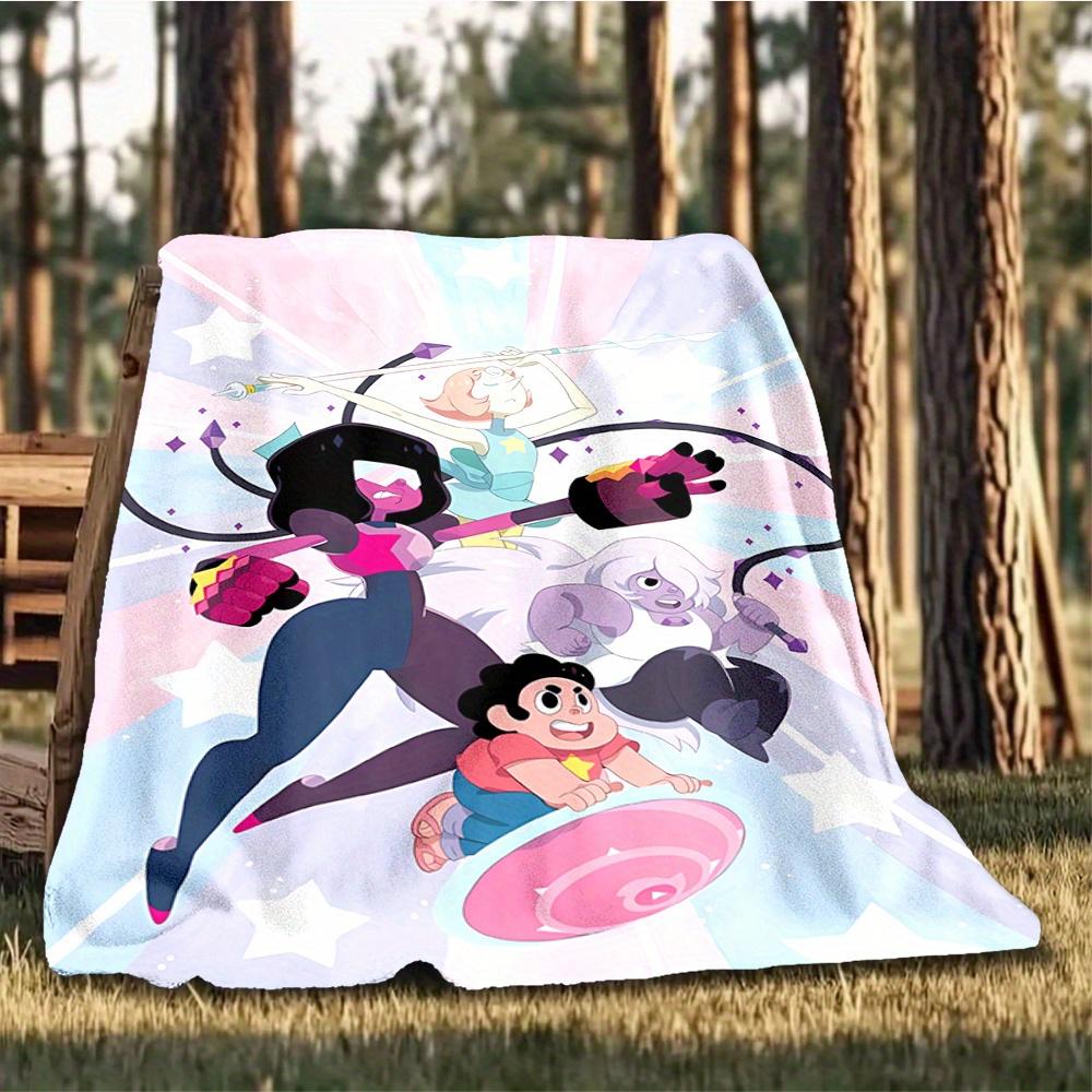 1pc Steven Universe Digital Printed Flannel Blanket, Super Soft Plush Fleece Bed Cover, Multipurpose Four Season Blanket for Sofa, Bed, Offi