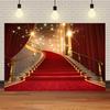 Fondo Fotografico Tappeto Rosso di Hollywood, Tema Uscita Film e Premio Oscar, Fondo Fotografico Focalizzato sull'Oro, Decorazioni per Eventi e Palchi