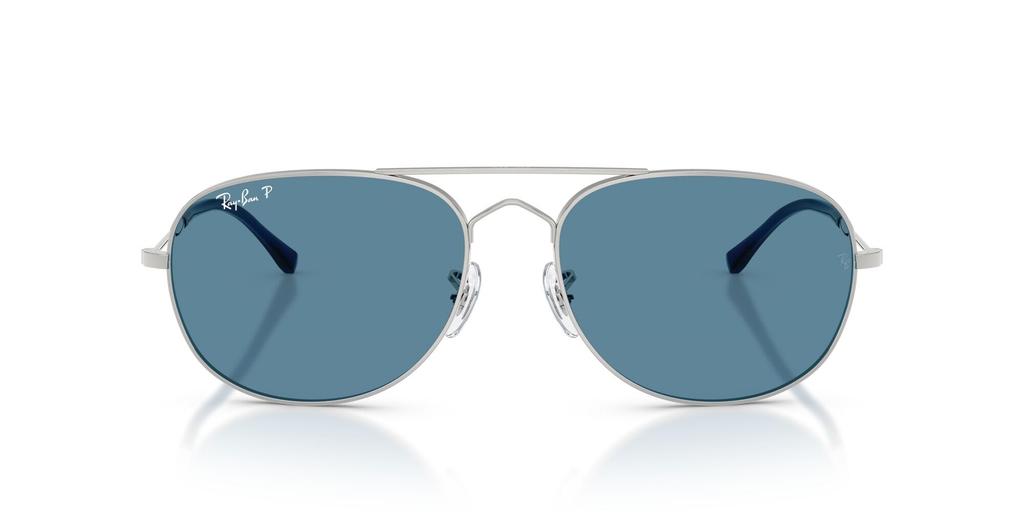 sunglasses 0RB3735 BAIN BRIDGE SILVER POLAR BLUE 60mm Polarized Ray-Ban (Silver/Blue) 003/S260