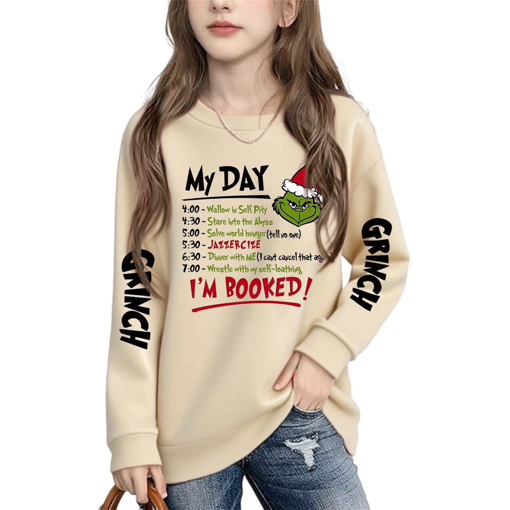 Boys Girls Child Fashion Daily Versatile Casual Crewneck Sweatshirts Daily Long Sleeve Patchwork Top Sweatshirts