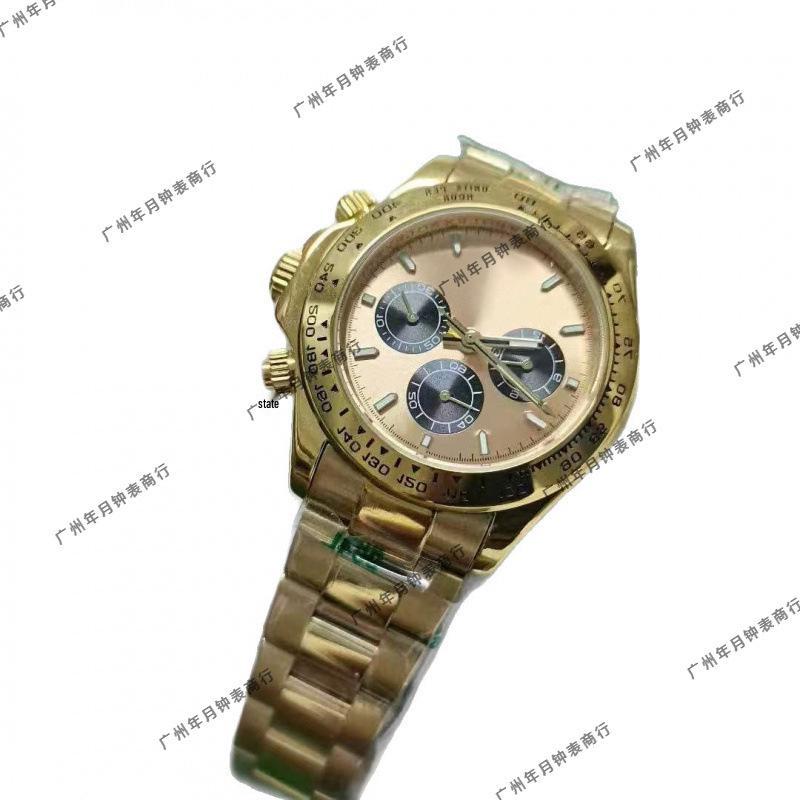 Orologio Meccanico Automatico Cronografo Universo Uomo Serie Daytona Laojia Verde Oro