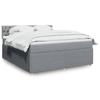 VidaXL Slatted Bed Base with Mattress Light Grey 180x200cm Fabric 3289842