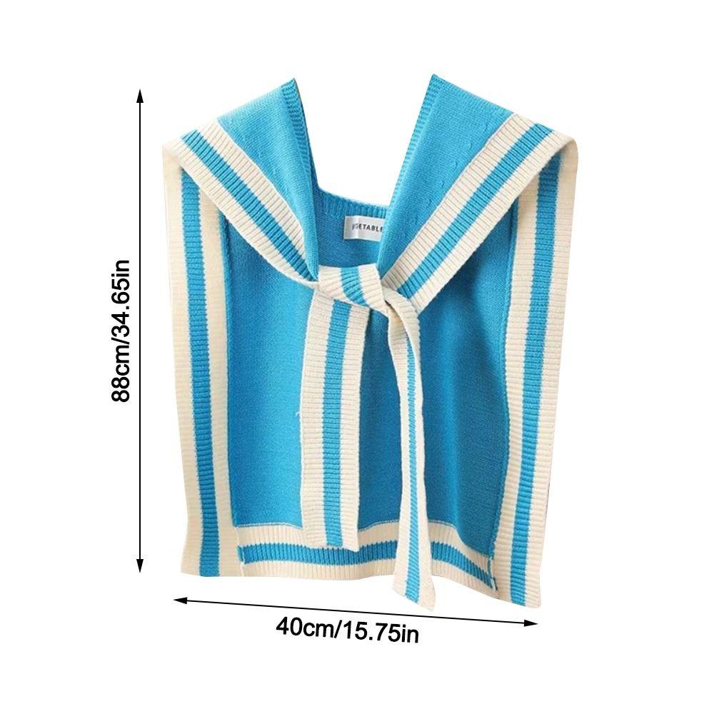 Solid Color Neck Shawl Warm Detachable Collars Scarf New Knitted Shawl Autumn Winter