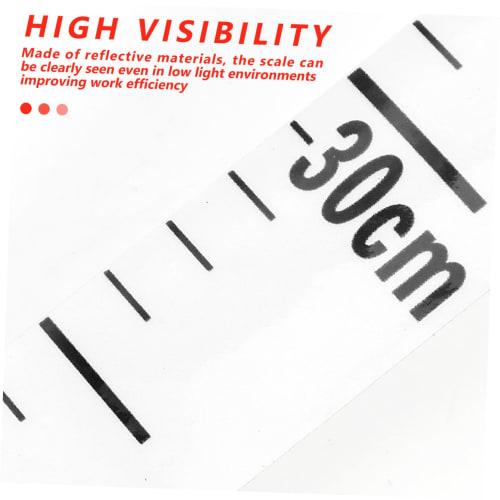 Cabilock Water Level Meter Sticker, Self-Adhesive Aluminum with Graduated Markings, Reflective Tape Measure for Ponds, Pools, and Tanks, Durable