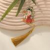 Creative Classic Cultural Metal Bookmark - Brass Painted Tassel Hollow Bookmark, Cartoon Chinese Style Wholesale