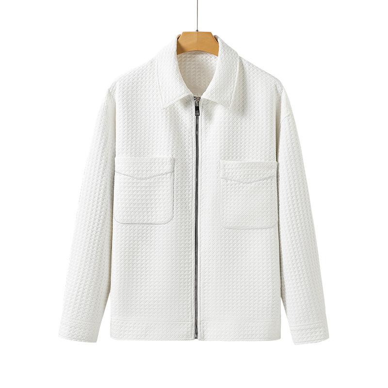 Revers Herrenjacke Lässig Frühling und Herbst Locker Trend Raufbold Hübscher Mantel Herrenoberteil