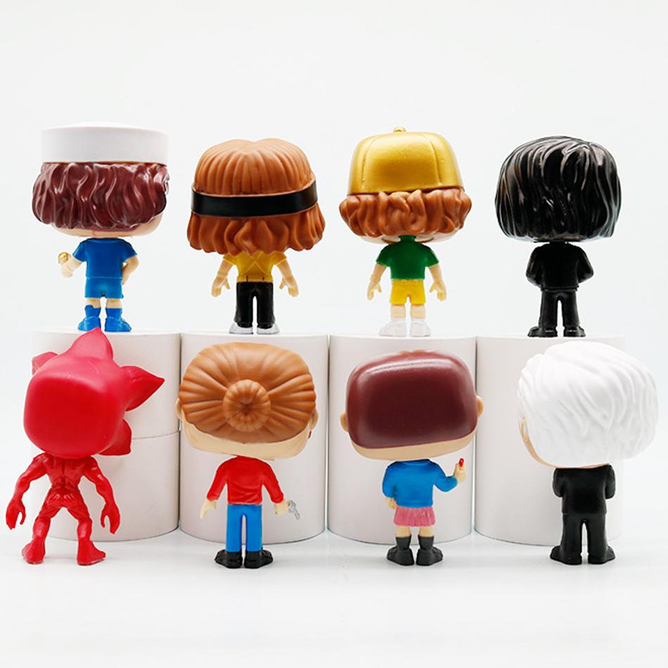 8 BUC Chei de Buzunar Eleven Barb Robin Steve Dustin Figurină Vinil Inel Cheie Model Jucării