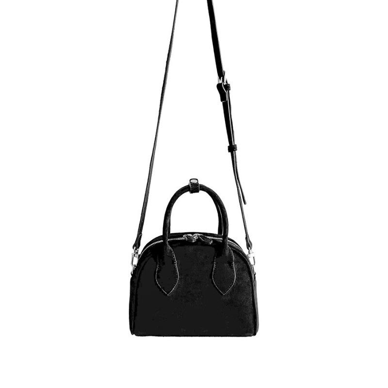 New Portable Bowling Bag Hand Carry Suede Bag Simple Versatile Single Shoulder Messenger Bag Women