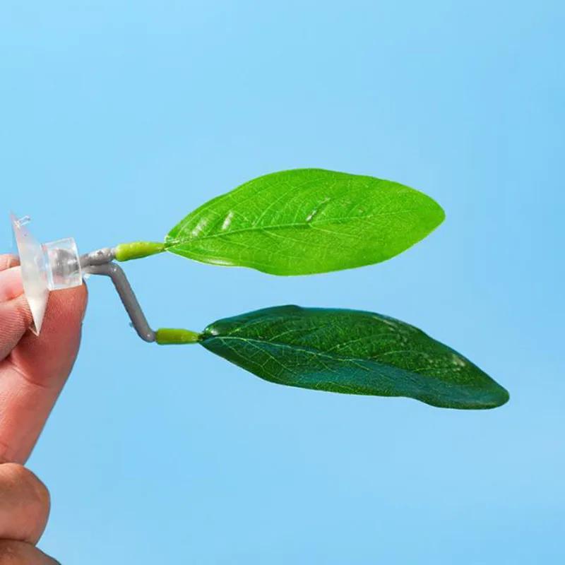 New Double Layer Fish Tank Aquarium Artificial Leaf Betta Fish Rest Spawning Ornamental Plant Betta Fish Play Relax Hide Leaf