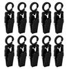 10 Pieces Hanging Laundry Hooks Clip Plastic Swivel Hanging Towel Clips Strong Clips with Hanger Hook for Curtain