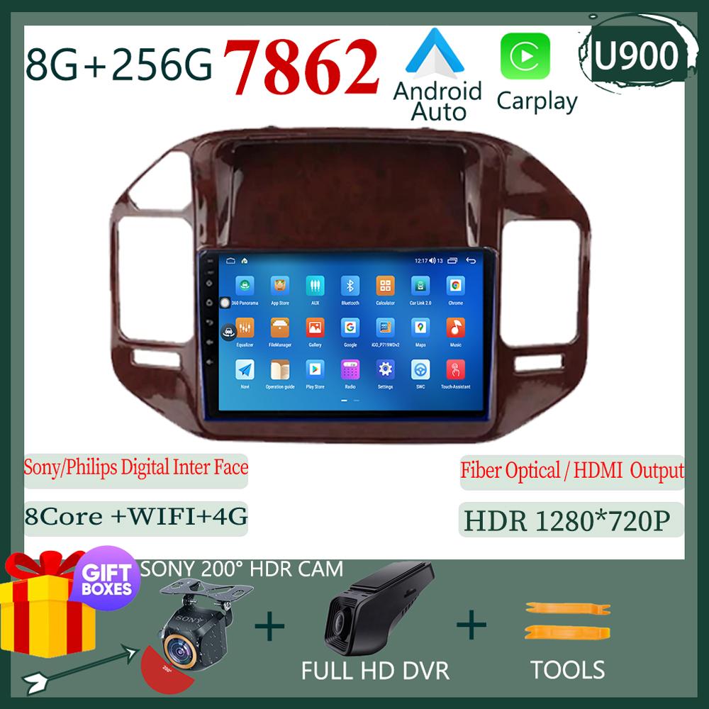 Radio Player Android  For Mitsubishi Pajero V73 V60 V68 2004-2011 Car Video Touch QLED Screen Auto Stereo WIFI GPS BT NO 2 DIN