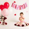 Valentines Day 1st Birthday High Chair Banner - Our Little Sweetheart 1st Birthday Decorations, Sweetheart 1st Birthday Highchair Banner, Valentine's