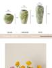 Wabi-Sabi Ink Splash Ceramic Vase: Elegant Retro Flower Arrangement for Living Room or Dining Table
