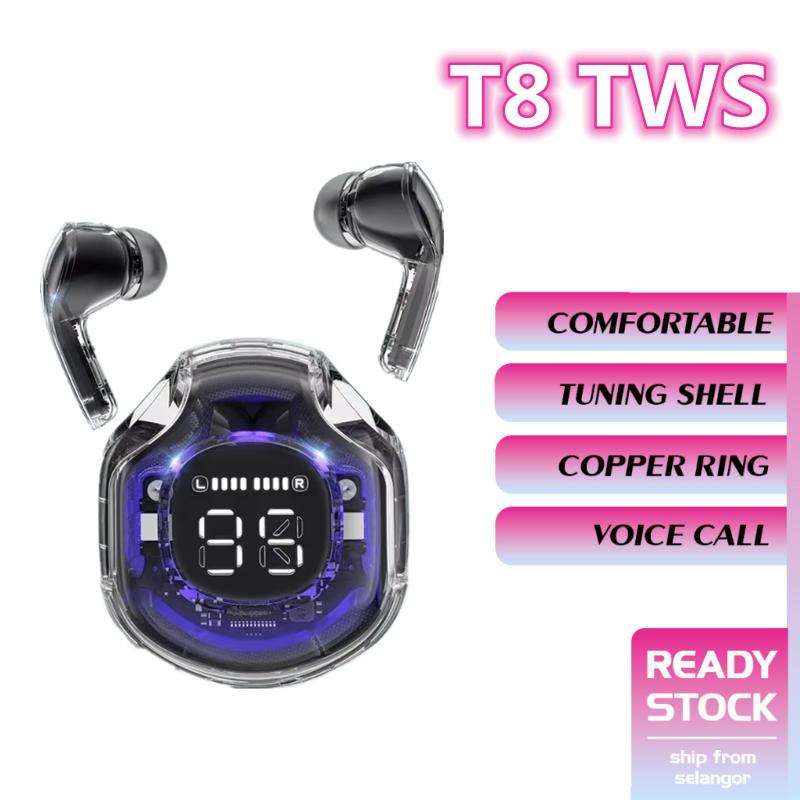 NEW T8 TWS Wireless Earphone Bluetooth 5.3 Headphones Sport Gaming Headsets Noise Reduction Earbuds Bass Touch Control for phone