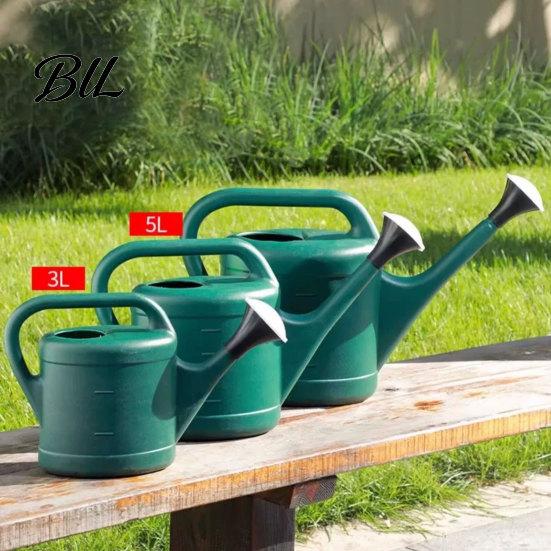 Watering Can for Houseplants Long Spout Plastic with Ergonomic Handle 3L Large Capacity 5L Pot Removable Sprinkler Head Indoor Outdoor Gardening