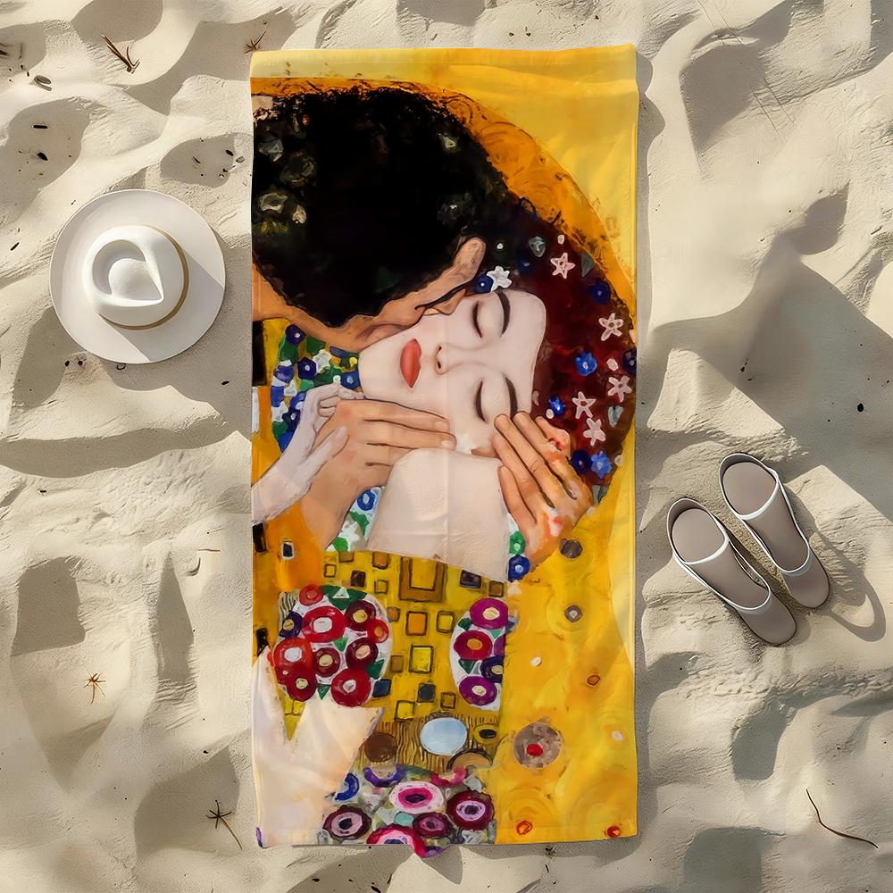 Artist G-Gustav K-Klimt Paintings Towel For Swim Yoga Gym Quick Drying Soft and skin-friendly Beach Towels All-Season