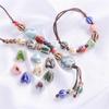 5 Stück Blumenglasur-Porzellanperlen Zongzi-Form Keramikperlen für die Schmuckherstellung DIY Charms Armband Halskette Basteln Loch 2,5 mm