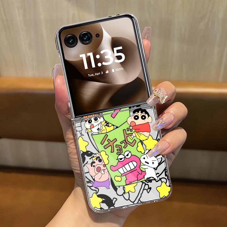 

Snack Shin Chan Soft Clear Phone Cover Luxury Funda Case for Motorola Razr 50Ultra 50 60 Ultra 50/60 Motorola Razr 60