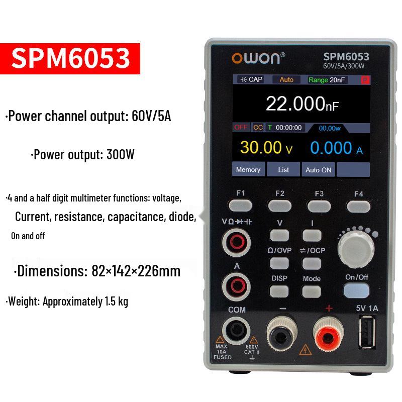 OWON Lili Pu SPM Series Programmable DC Power Supply & 4.5-Digit Multimeter (Models: 3051, 3103, 6103)