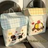 Non-woven Fabric Dirty Clothes Basket Folding Sundries Storage Bag  Home Organization