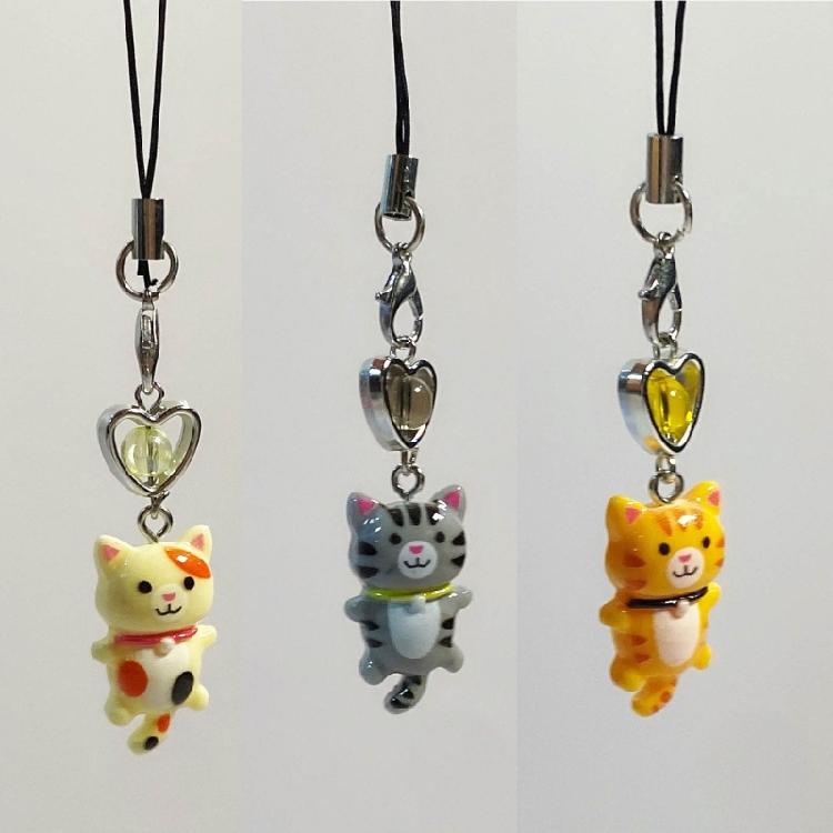 Handykette Herz Katze Schlüsselanhänger Handy Lanyard Acryl Schlüsselanhänger Tasche Ornament Geschenk